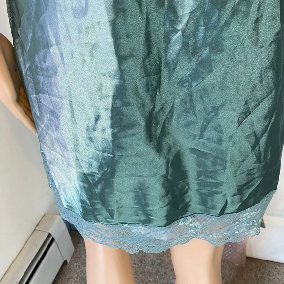 Avoidlove Fairy Y2K Slip Dress XXL Lingerie Teal Lace Satin Silky Sexy Romantic - Picture 9 of 10